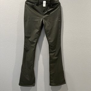 Banana Republic Vegan Leather Low Rise Bootcut Pant